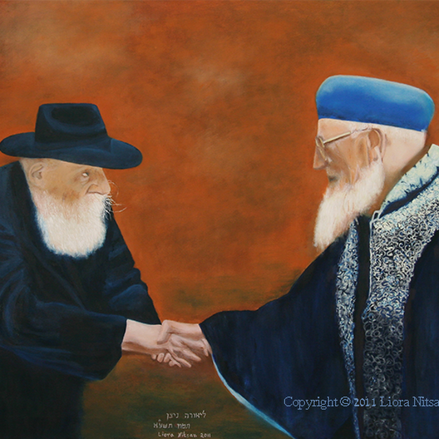 הרבי מלובביץ והרב מרדכי אליהו